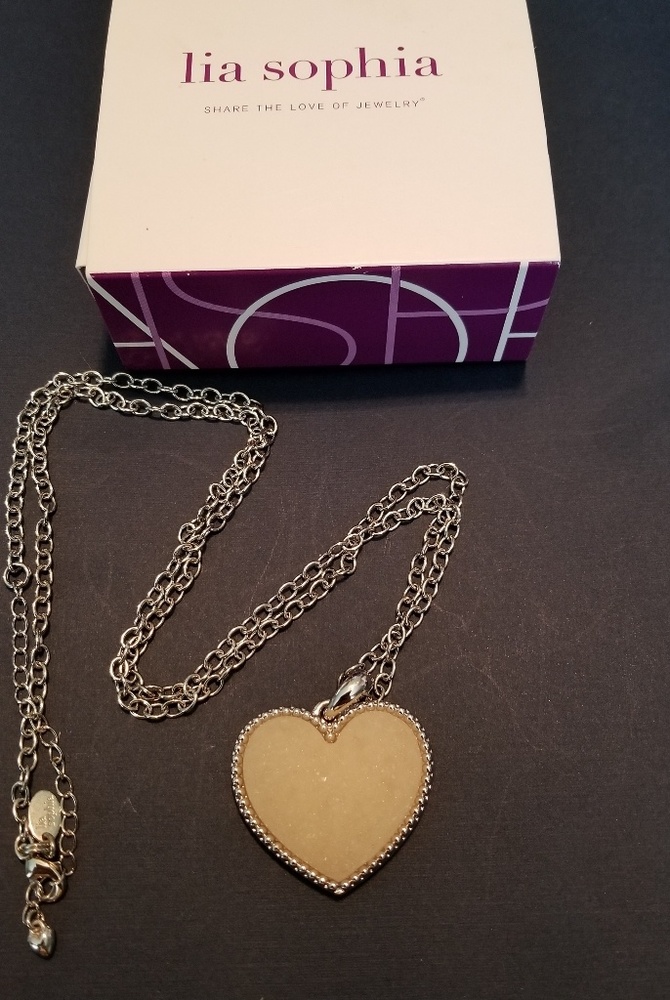 Lia Sophia Ice Heart Pendant Necklace